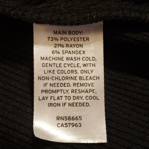 Treasure & Bond Womens Sleeveless Black Ribbed Midi Dress Size Small NWOT - Picture 5 of 5